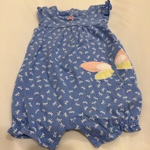 Carter’s Blue Baby Romper with Dragonfly Design